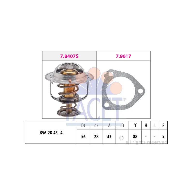 Thermostat d'eau FACET 7.8407