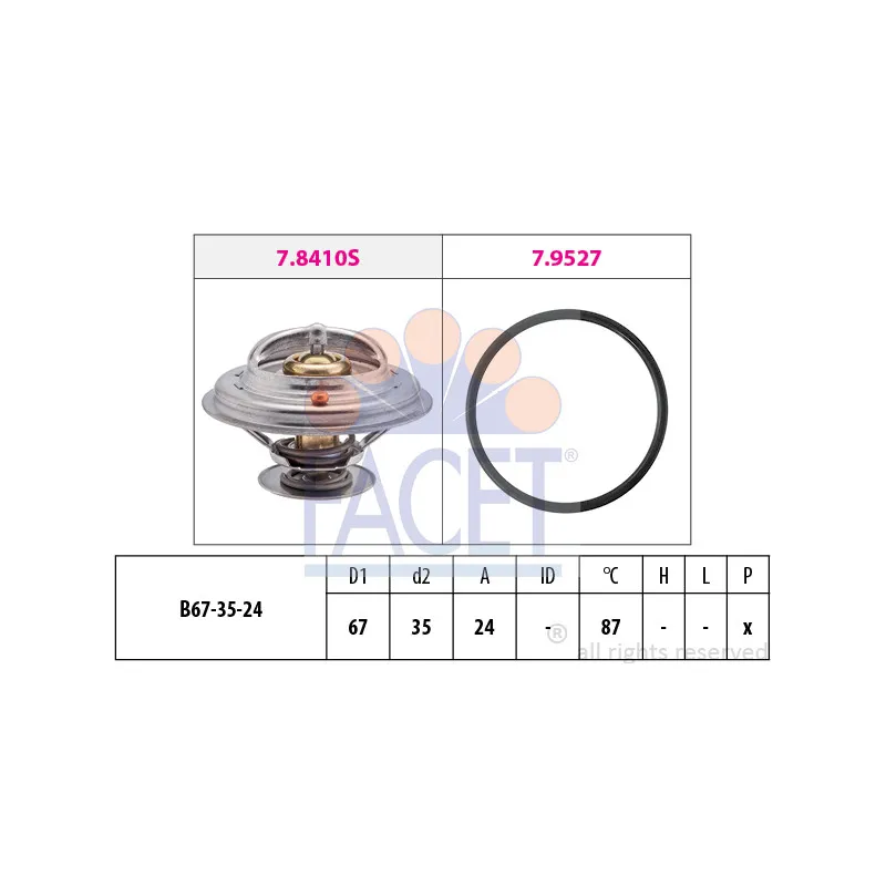 Thermostat d'eau FACET 7.8410