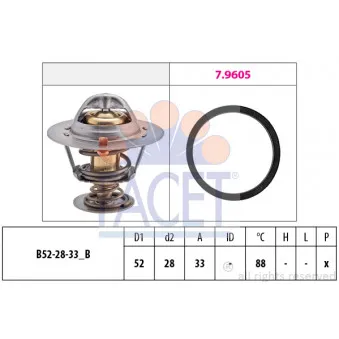 Thermostat d'eau FACET 7.8412