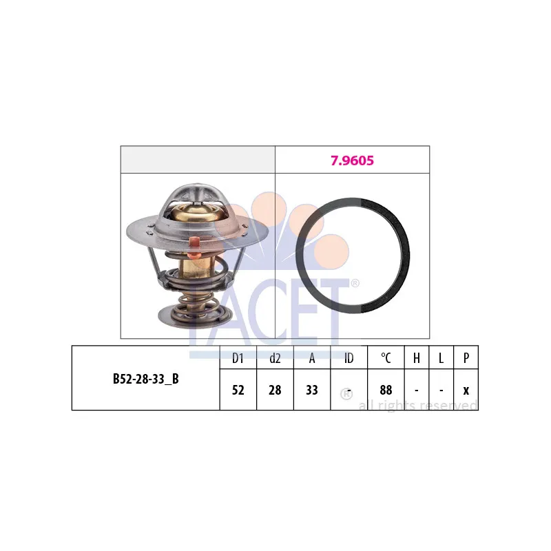 Thermostat d'eau FACET 7.8412