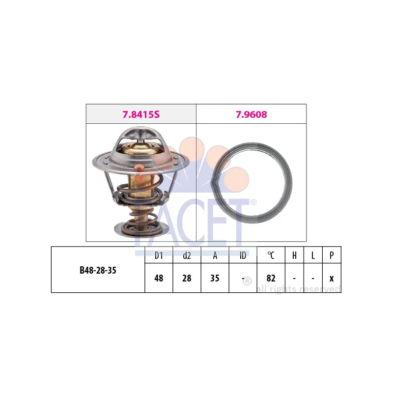 Thermostat d'eau FACET 7.8415
