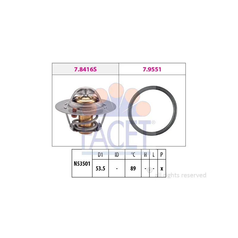 Thermostat d'eau FACET 7.8416