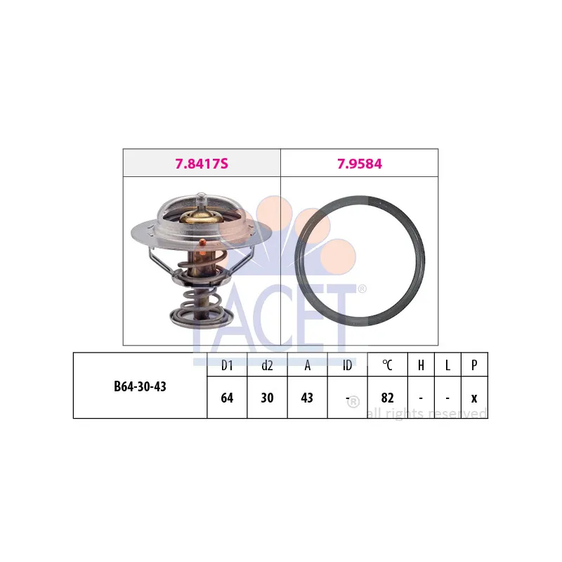 Thermostat d'eau FACET 7.8417