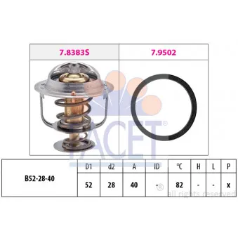 Thermostat d'eau FACET 7.8438