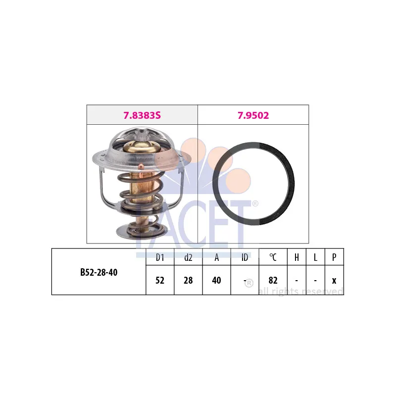 Thermostat d'eau FACET 7.8438