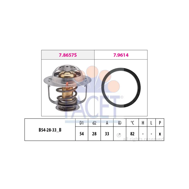 Thermostat d'eau FACET 7.8449