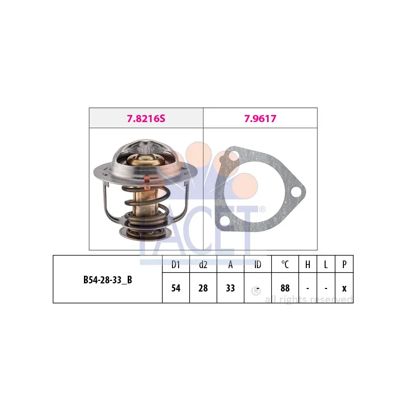 Thermostat d'eau FACET 7.8453