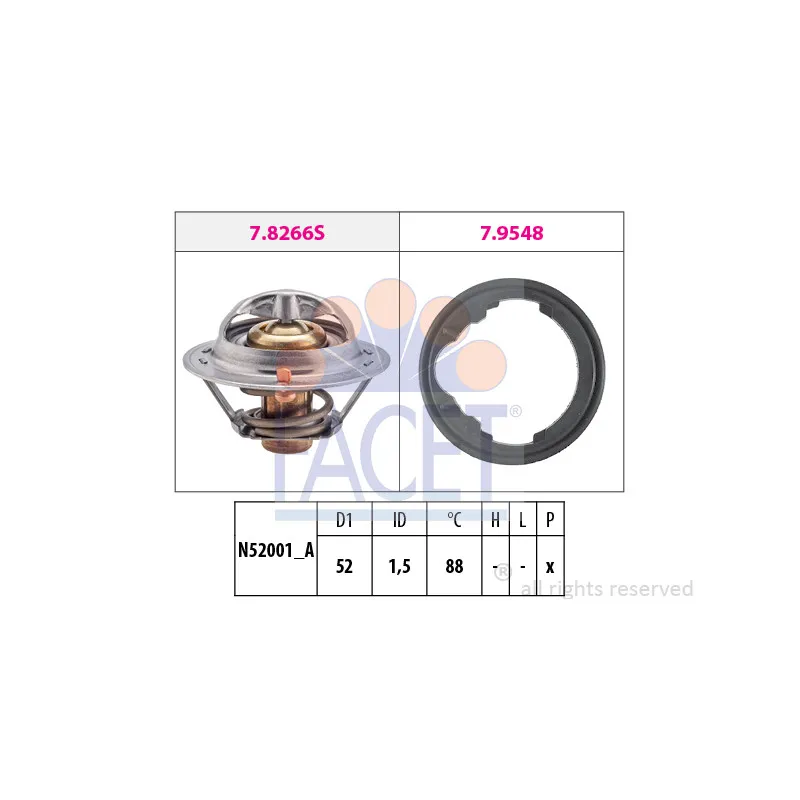 Thermostat d'eau FACET 7.8488