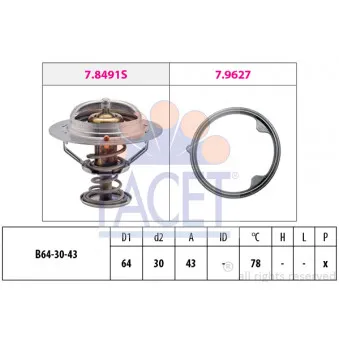 Thermostat d'eau FACET 7.8491