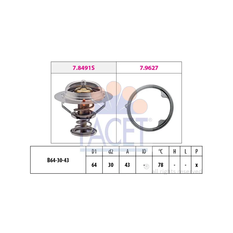 Thermostat d'eau FACET 7.8491