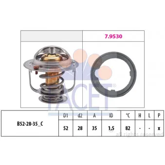 Thermostat d'eau FACET 7.8493