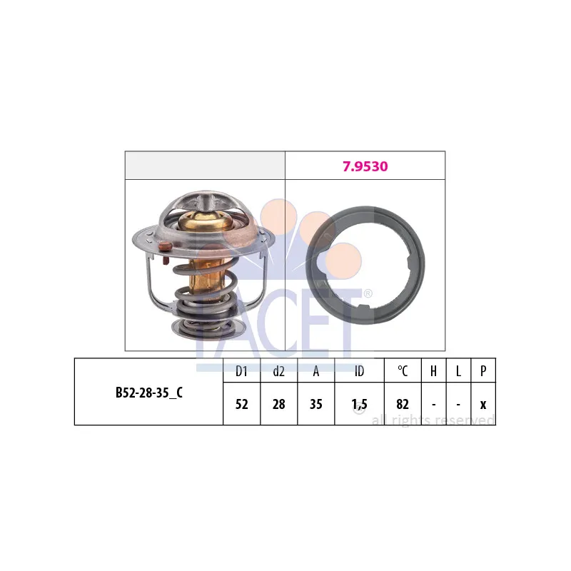 Thermostat d'eau FACET 7.8493
