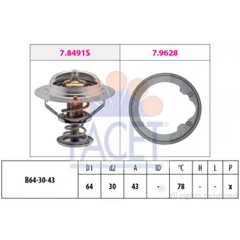 Thermostat d'eau FACET 7.8496