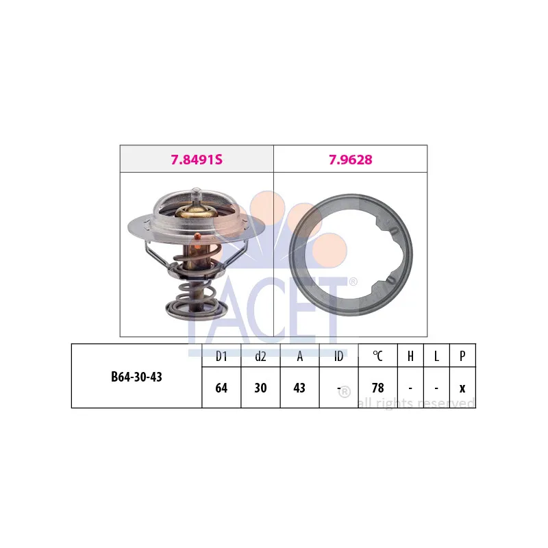 Thermostat d'eau FACET 7.8496