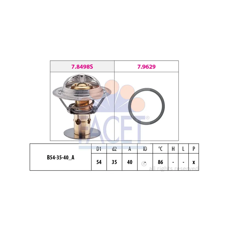 Thermostat d'eau FACET 7.8498