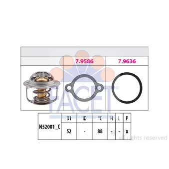 Thermostat d'eau FACET 7.8514