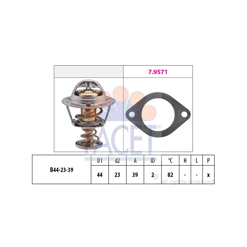 Thermostat d'eau FACET 7.8519