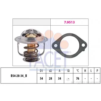 Thermostat d'eau FACET 7.8521