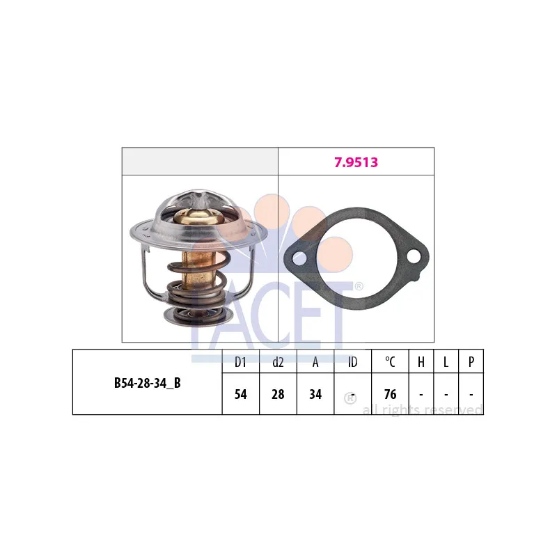 Thermostat d'eau FACET 7.8521