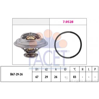 Thermostat d'eau FACET 7.8526