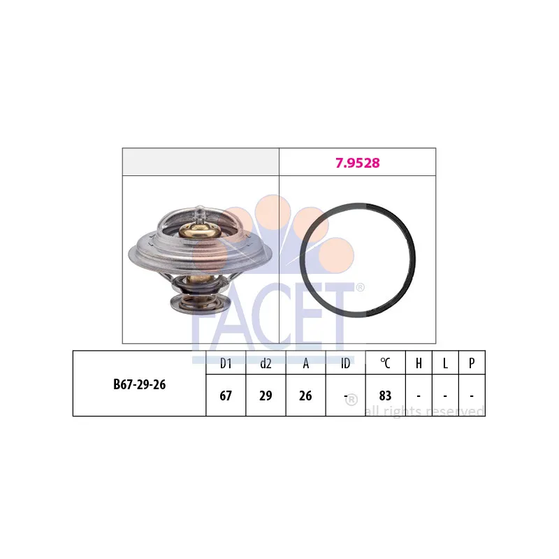 Thermostat d'eau FACET 7.8526