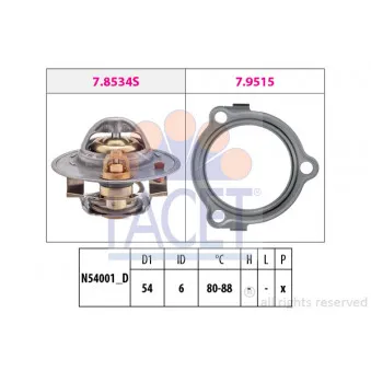 Thermostat d'eau FACET 7.8534