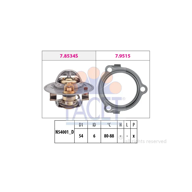 Thermostat d'eau FACET 7.8534