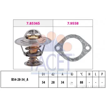 Thermostat d'eau FACET 7.8536