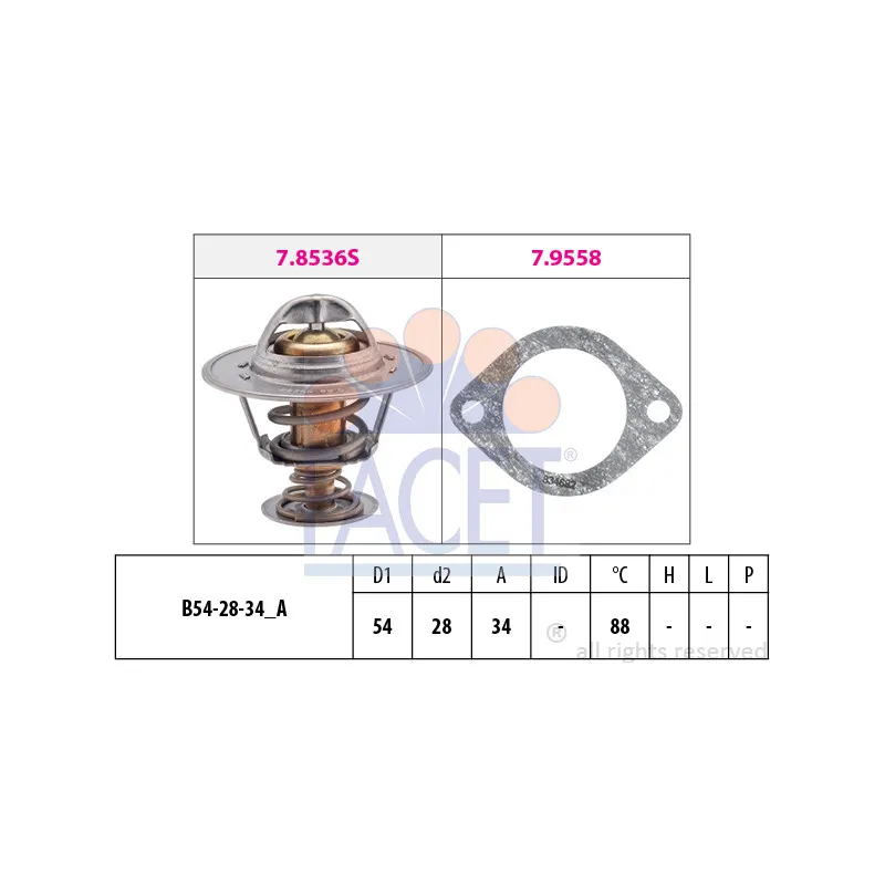 Thermostat d'eau FACET 7.8536