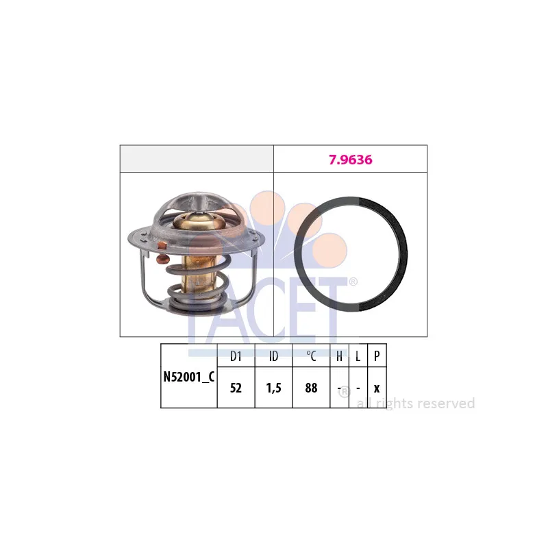 Thermostat d'eau FACET 7.8554