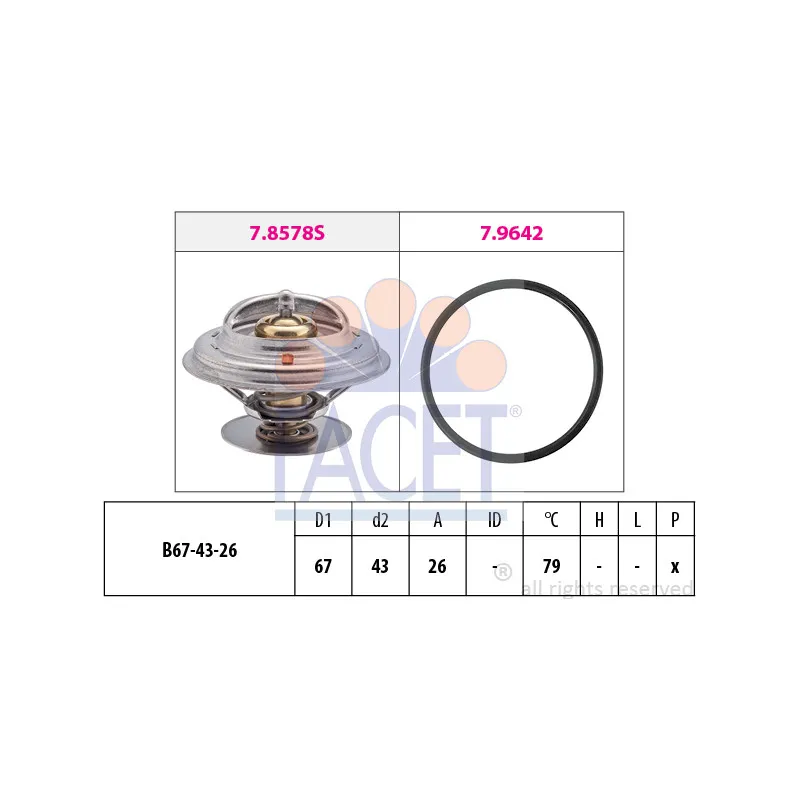 Thermostat d'eau FACET 7.8578