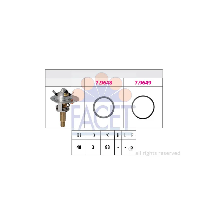 Thermostat d'eau FACET 7.8609