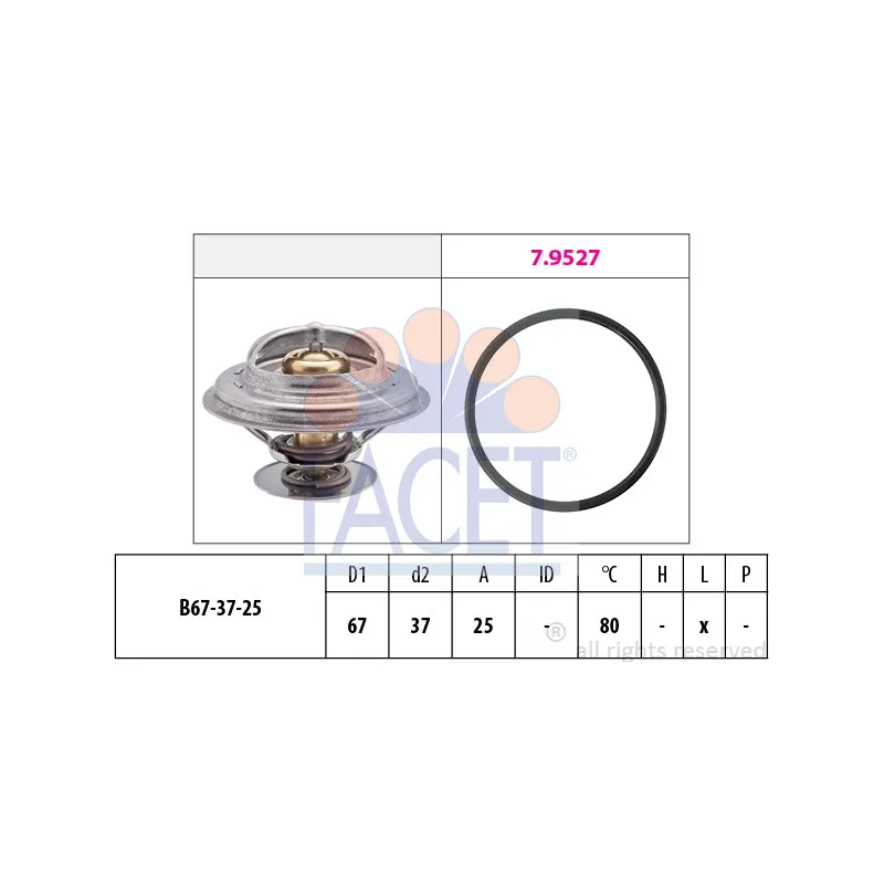 Thermostat d'eau FACET 7.8623
