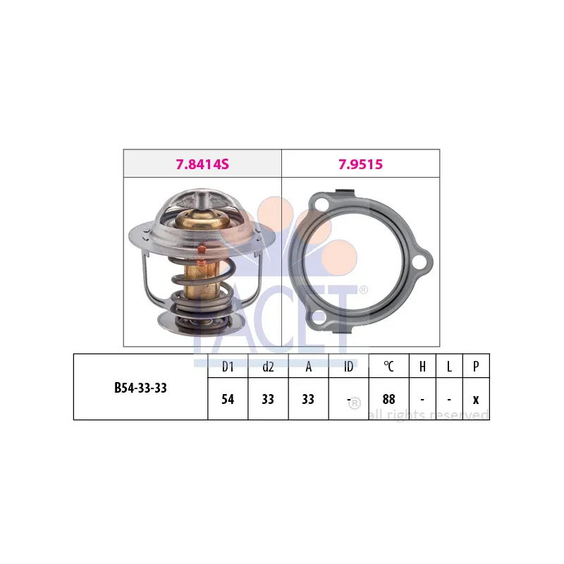 Thermostat d'eau FACET 7.8633