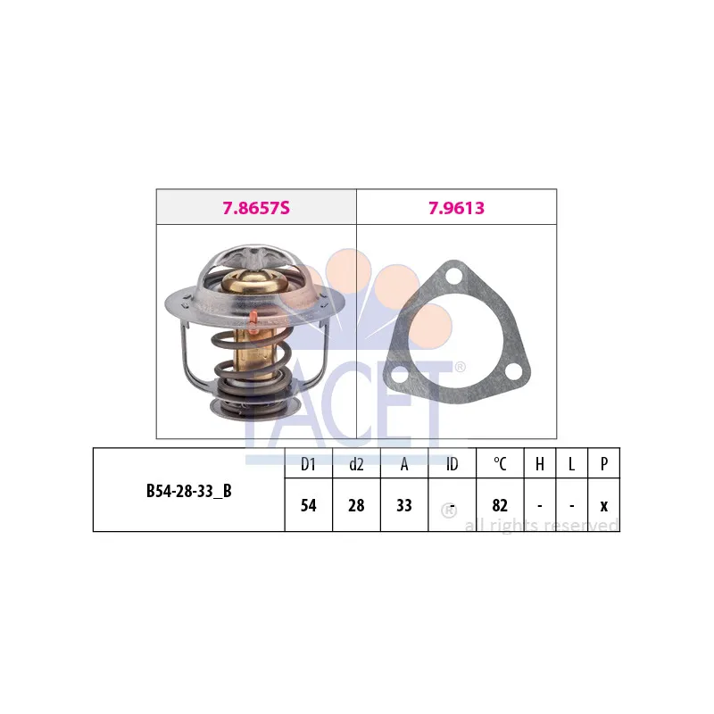 Thermostat d'eau FACET 7.8637