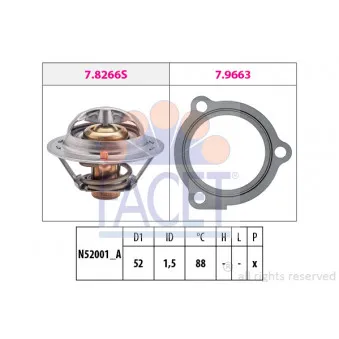 Thermostat d'eau FACET 7.8647