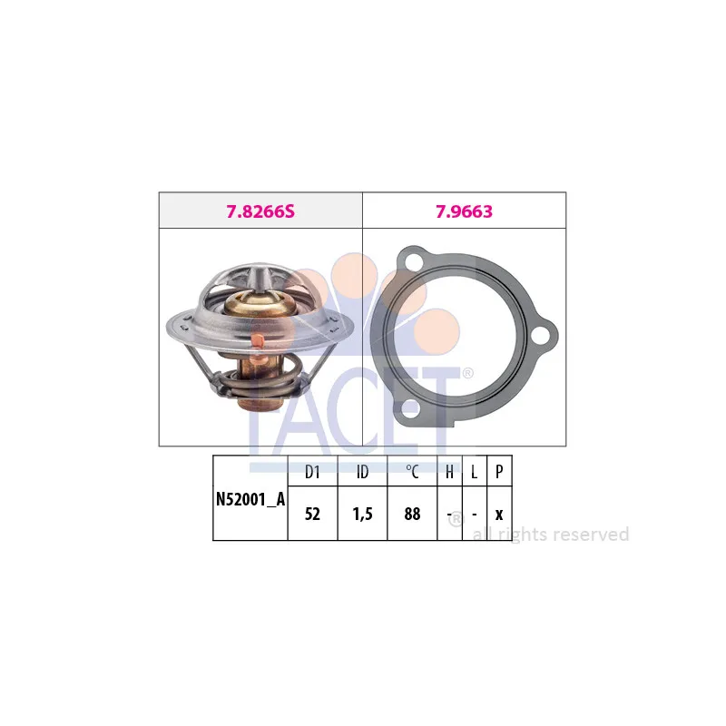 Thermostat d'eau FACET 7.8647