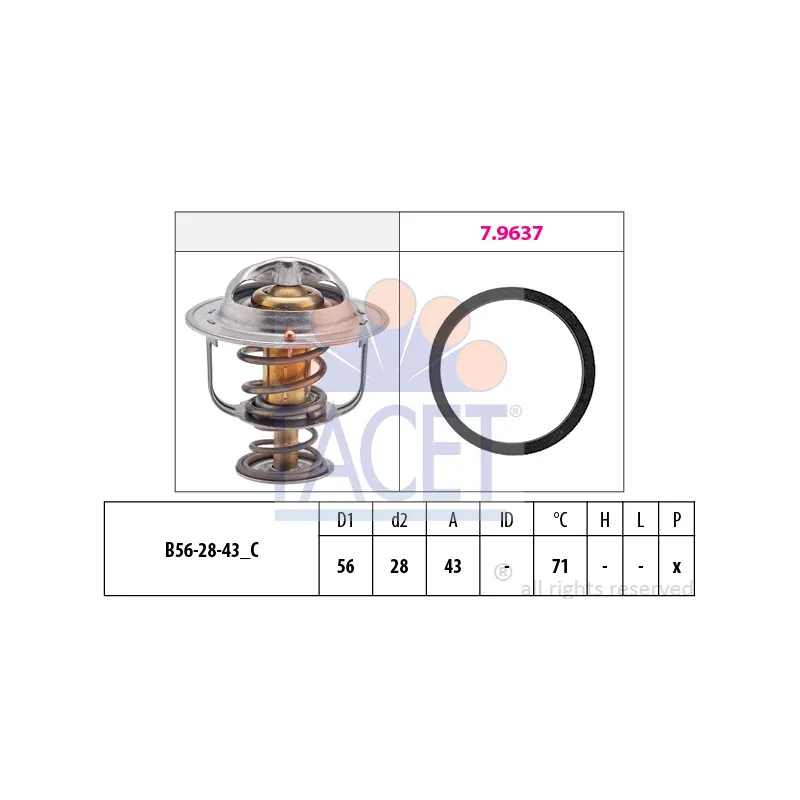 Thermostat d'eau FACET 7.8650