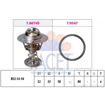 Thermostat d'eau FACET 7.8674