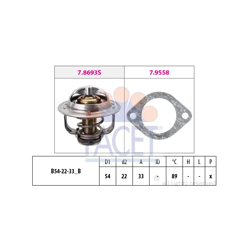 Thermostat d'eau FACET 7.8693