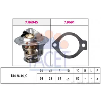 Thermostat d'eau FACET 7.8694