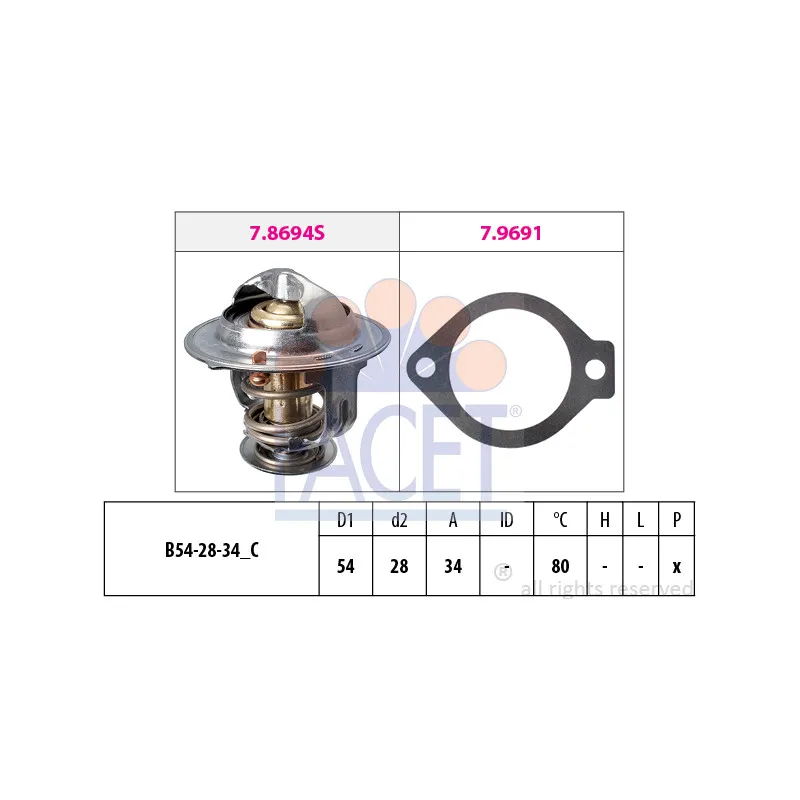 Thermostat d'eau FACET 7.8694