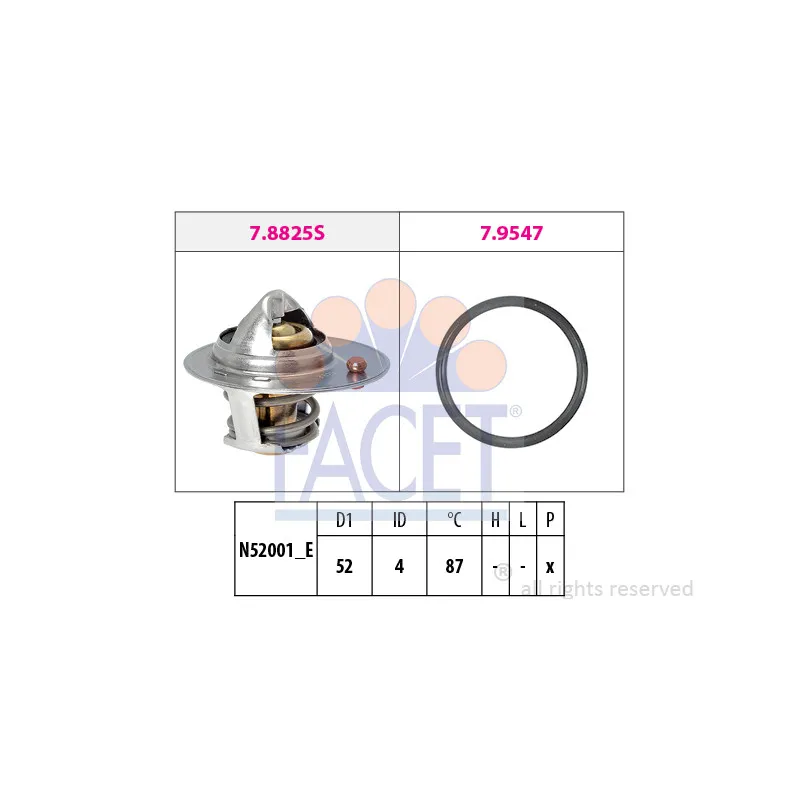 Thermostat d'eau FACET 7.8825