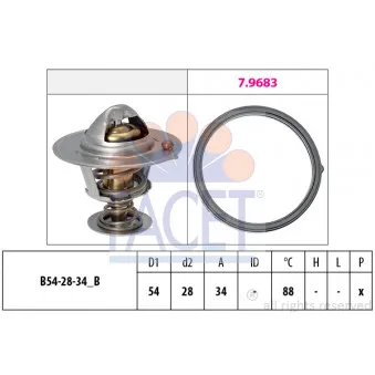 Thermostat d'eau FACET 7.8834
