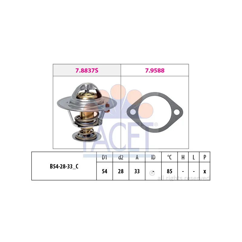 Thermostat d'eau FACET 7.8837
