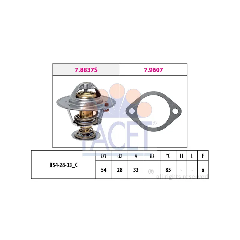 Thermostat d'eau FACET 7.8838