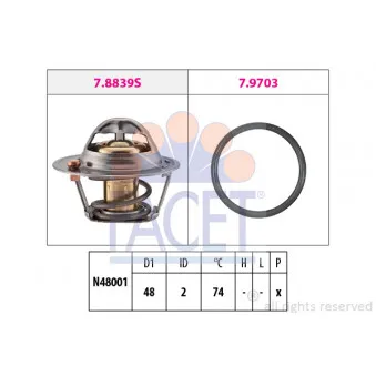 Thermostat d'eau FACET 7.8840