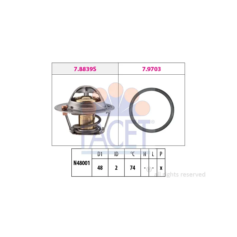 Thermostat d'eau FACET 7.8840