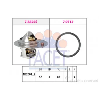 Thermostat d'eau FACET 7.8850