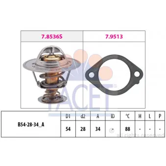 Thermostat d'eau FACET 7.8869
